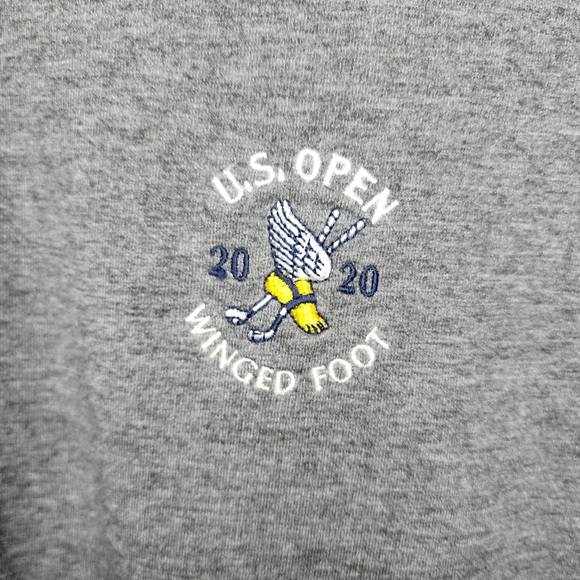 Travis Mathew Mens XL Grey U.S. Open L/S Athletic 1/2 Zip Pullover Golf Sweater - Picture 4 of 5